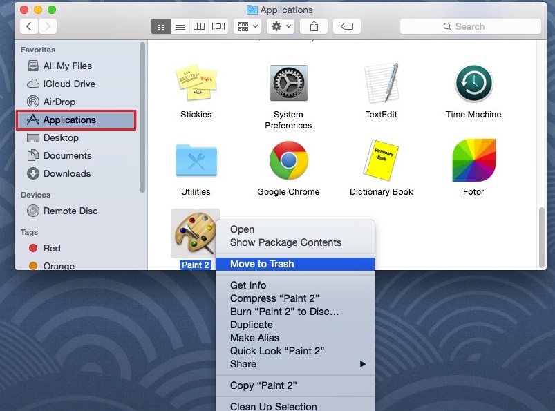 How to remove an app from my macbook air